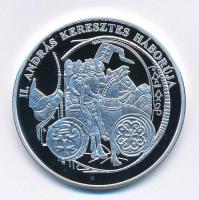 DN A magyar pénz krónikája - II. András keresztes hadjárata Ag emlékérem (20g/0.999/38,61mm) T:PP fo.