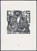 Bordás Ferenc: Harminc fametszet. Fametszet, papír, jelzés nélkül, részben jelzett a fametszeten. A ...