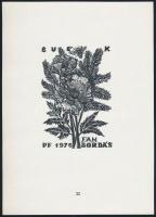 Bordás Ferenc: Harminc fametszet. Fametszet, papír, jelzés nélkül, részben jelzett a fametszeten. A ...