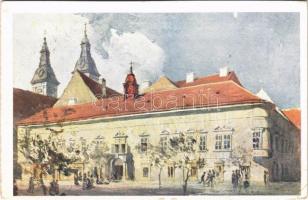 Budapest V. Piaristák régi rendháza. Lebontották 1913. Műemlékek Országos Bizottsága Serie III. (EK)