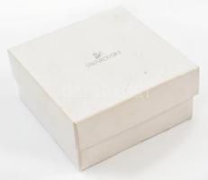 Swarovski kristályokkal díszített fém ékszertartó dobozka, kopásnyomokkal, eredeti papírdobozában, 5...