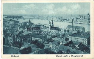 Budapest, Dunai részlet a Margit hídnál (képeslapfüzetből / from postcard booklet) (fa)