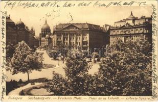 1937 Budapest V. Szabadság tér, irredenta szoborcsoport, Országház, Parlament (EK)