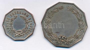 1922. "Magyar Testgyakorlók Köre Versenydíj / Bátorság Buzgalom Barátság" ezüstözött Br dí...