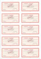 1999. "Zalai Nyomda Részvénytársaság" 2000db névre szóló törzsrészvénye egyben, egyenként ...