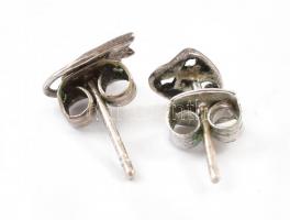 Ezüst(Ag) színházi maszkos fülbevalópár, jelzés nélkül, nettó: 0,82 g