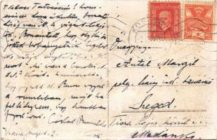 1929 Bártfa-gyógyfürdő, Bardejovské Kúpele, Bardiov, Bardejov; park, főforrás, cukrászda, A. Waldman...