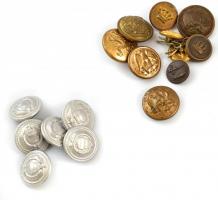 Vegyes régi gomb tétel, köztük magyarok és külföldiek, összesen 66 db