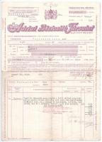 Budapest 1928. "Pesti Magyar Kereskedelmi Bank" névre szóló részvénye 50P-ről, névre szóló...