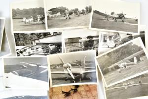 cca 1965-1980 Repüléssel, repülőgépekkel kapcsolatos fotók, összesen 39 db, 11,5x8 cm és 15x10,5 cm ...