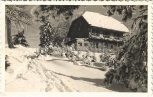Pohorje, Slovenjegraska koca / mountain hut, tourist house in winter. photo (EK)