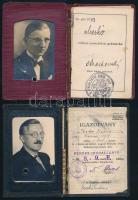 1931-1938 Magyar személy négyféle tanulmányi igazolványa (Prága, Budapest)