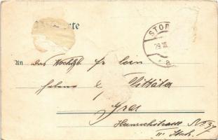 Celje, Cilli; Am Wege ur Ruine / castle ruins, road, lady with baskets. Verlag Fritz Rasch (Rb)