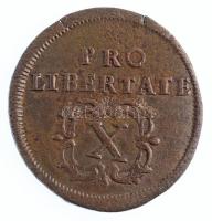 1706. X Poltura Cu "II. Rákóczi Ferenc" (7,64g) T:2 kis rep. Hungary 1706. X Poltura Cu &q...