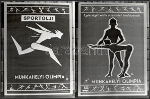 Vegyes sport témájú nyomtatványok és fotók (Minősítő tornaversenyek kötelező gyakorlatai, belépési n...