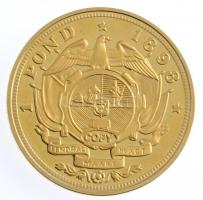 DN "1899-es Single 9 replika" aranyozott, peremén jelzett Ag emlékérem, COPY jelzéssel, ta...