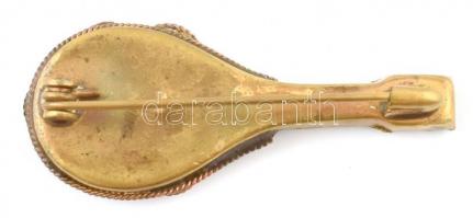 Muranoi üveg, gitár formájú kitűző  Régí. / Murano badge 43 mm