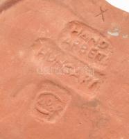 Gádor István (1891-1984): Szív alakú tálka táncoló párral, mázas kerámia zománc berakásokkal, jelzet...