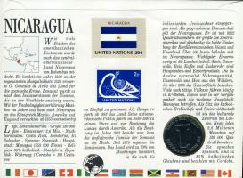 Nicaragua 1984. 1C érmés, bélyeges borítékon T:1