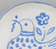 Gádor István (1891-1984): Madaras tálka, mázas kerámia, jelzett, apró mázhibákkal, m: 2 cm, d: 12 cm