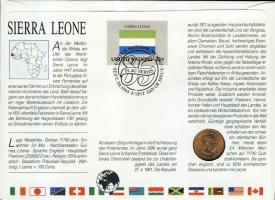 Sierra Leone 1964. 1/2c "Sir Milton Margali" érmés, bélyeges borítékon T:3