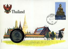 Thaiföld 1982. 1B "Palota" érmés, bélyeges borítékon T:1