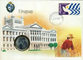 Uruguay 1980. 5P érmés, bélyeges borítékon T:1