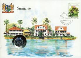 Suriname 1979. 25c érmés, bélyeges borítékon T:1