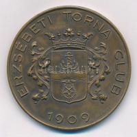 1935. Erzsébeti Torna Club 1909 / 1935. I. 6. Br emlékérem HAWEL BP gyártói jelzéssel (48mm) T:1-,2