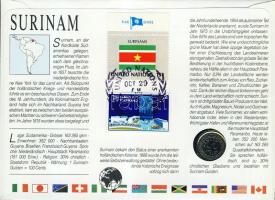 Suriname 1979. 25c érmés, bélyeges borítékon T:1