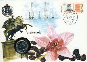 Venezuela 1977. 1B érmés, bélyeges borítékon T:1