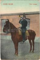 1914 Armée Belge, Train trompette / Belgian soldier / Belga hadsereg lovas trombitása (EK)
