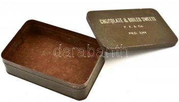 cca 1944 Brit II. világháborús katonai csokoládé és édesség fém hadtáp doboz, "CHOCOLATE & ...