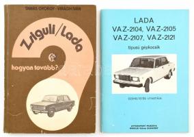 Tamás György, Virágh Iván: Zsiguli/Lada - Hogyan tovább? Budapest, 1980, Műszaki Könyvkiadó. Fekete-fehér képekkel, ábrákkal illusztrálva. Kiadói kartonált papírkötésben, a borítón kisebb sérülésekkel, pár helyen kissé gyűrött lapokkal, egyébként jó állapotban. + Lada VAZ-2104, VAZ-2105, VAZ-2107, VAZ-2121 típusú gépkocsik üzemeltetési utasítása, 76p, ábrákkal illusztrálva