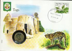 Nyugat-Afrikai Államok/Togo 1971. 10Fr érmés, bélyeges borítékon T:2