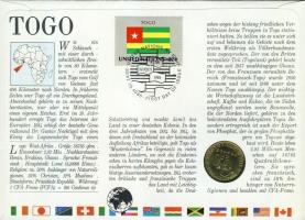 Nyugat-Afrikai Államok/Togo 1971. 10Fr érmés, bélyeges borítékon T:2