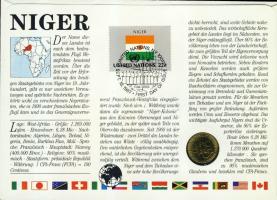 Nyugat-Afrikai Államok/Niger 1972. 5Fr érmés, bélyeges borítékon T:1