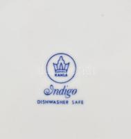 Kahla Indigo porcelán étkészlet és mokkás készlet, egy tányér és egy cukortartó fedő hiánnyal. Matri...