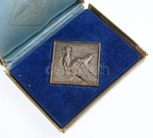 1940. "1940 - I." kétoldalas, ezüstözött Br díjplakett, eredeti, de sérült tokban (40x40mm...