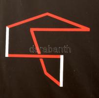 Mengyán András (1945-): Formák logikája. Szitanyomat, papír, jelzett. Üvegezett keretben. 52x29,5 cm