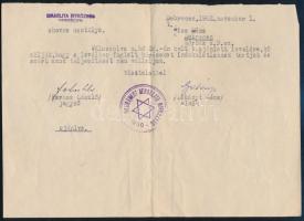 1962 A Debreceni Izr. Hitközség pecsétjével ellátott elutasító tartalmú levél