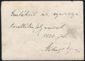 1930 Zalaegerszegi pókhasú, vidám tűzoltó szerkocsival., feliratozott 6x9 cm