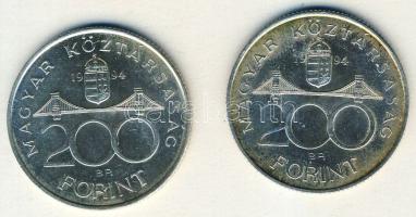1994. 200Ft Ag "Deák" (2x) T:BU,2