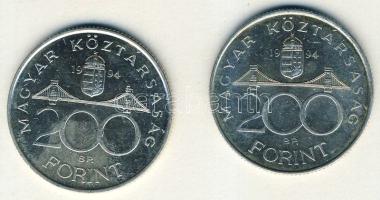 1994. 200Ft Ag "Deák" (2x) T:BU,2