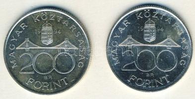 1994. 200Ft Ag "Deák" (2x) T:BU,2