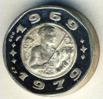 1979. "MÉE-Keszthely 10év" Ag 4,07g piefort (vastagveret) T:PP R!