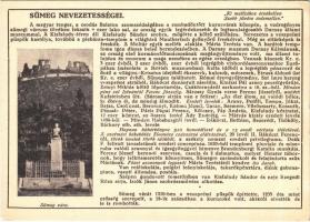 Sümeg, vár, Kisfaludy Sándor szobor. Sümeg nevezetességei. Knopfmacher felvétele. Farkasfalvi Kornél kiadása (EK)