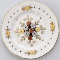 Zsolnay Sissy mintás tálka, kézzel festett, jelzett, hibátlan, d: 8,5 cm