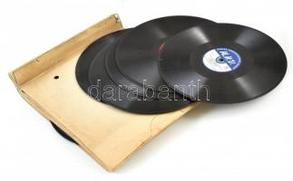 17 db gramofon és régi hanglemez részben tokban