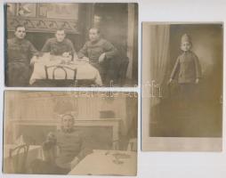 7 db RÉGI magyar katonai fotó képeslap, portrék / 7 pre-1945 Hungarian military photo postcards, por...